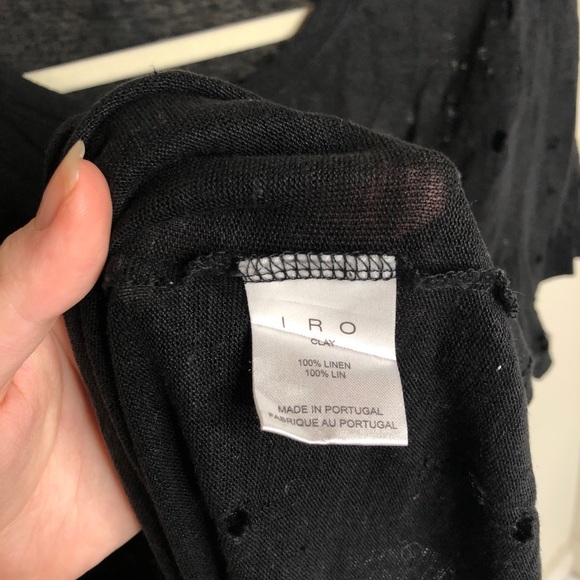 IRO DISTRESSED LINEN TEE - Picture 6 of 10